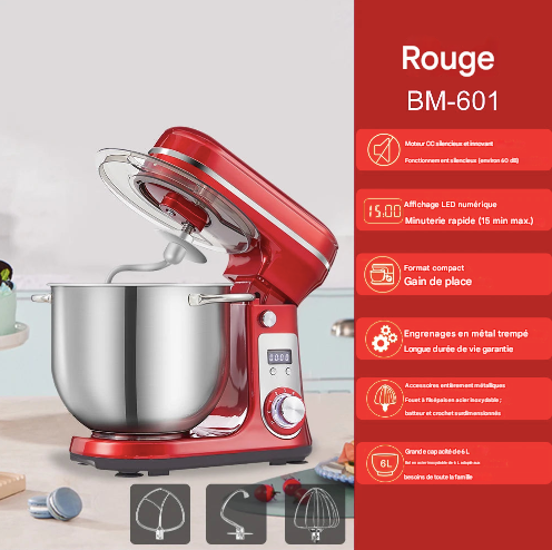 Robot pâtissier 1200 W à 6 vitesses