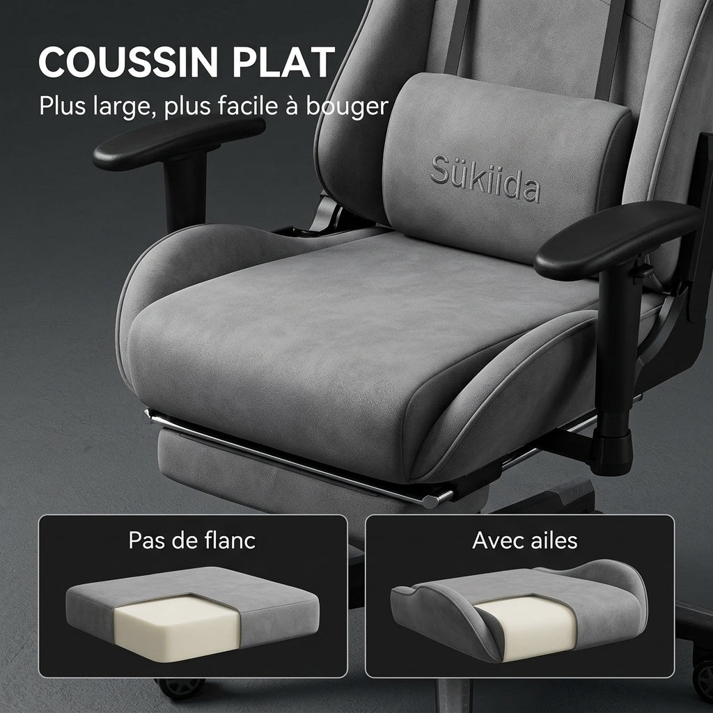 Chaise de bureau ergonomique réglable avec support lombaire