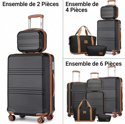 Ensemble de bagages polyvalent de 6 pièces