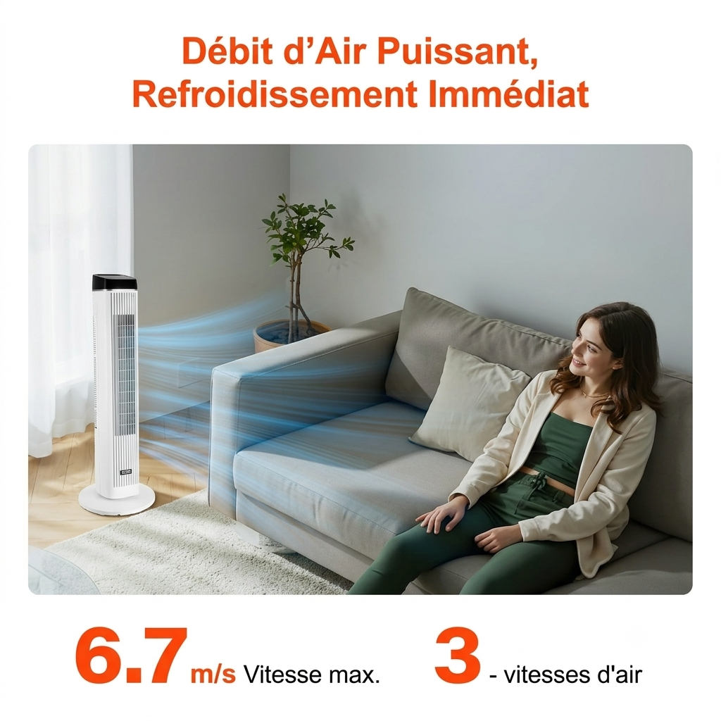VEVOR Ventilateur Colonne 996 mm