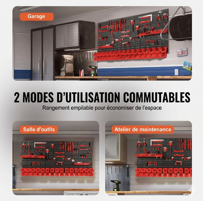 Bacs de rangement outillages muraux