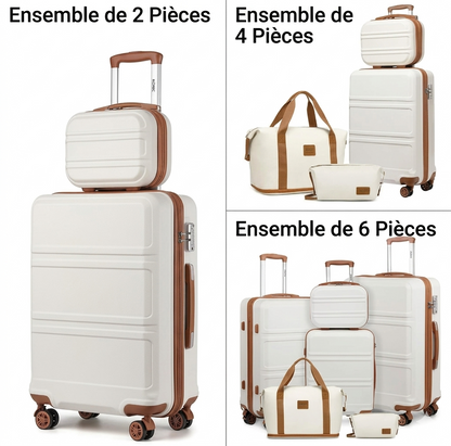 Ensemble de bagages polyvalent de 6 pièces