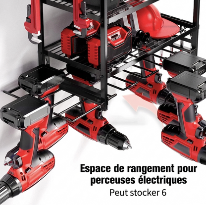 Étagère de rangement pour outils électriques à 4 niveaux