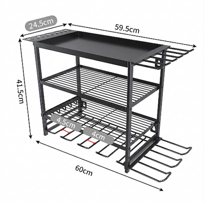 Étagère de rangement pour outils électriques à 4 niveaux