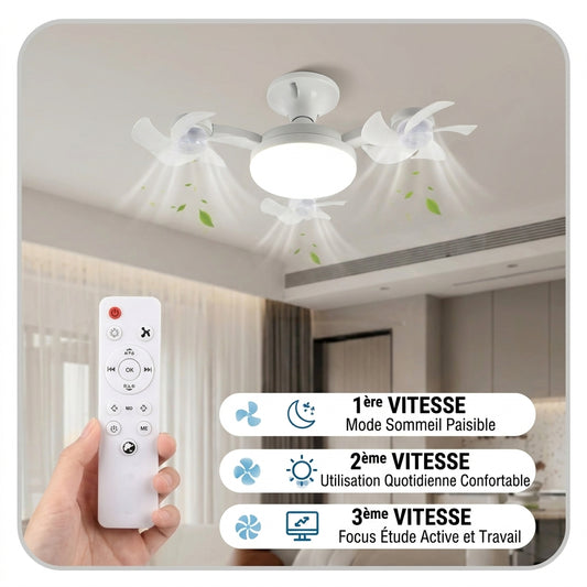Ventilateur de plafond LED E27