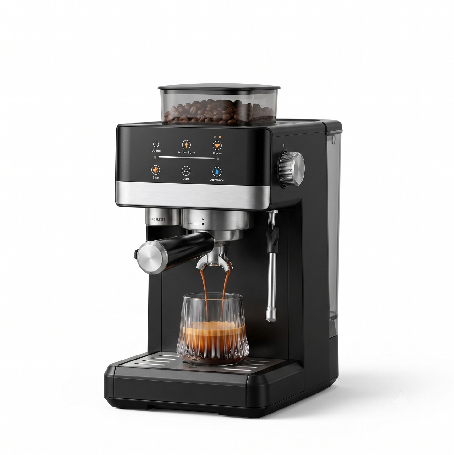 Machine à café avec moulin à grains intégré