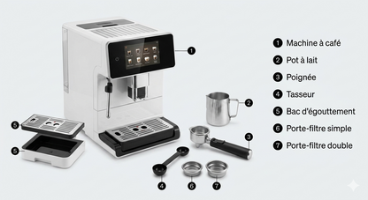 Barista pro 20 bars avec mousseur de lait