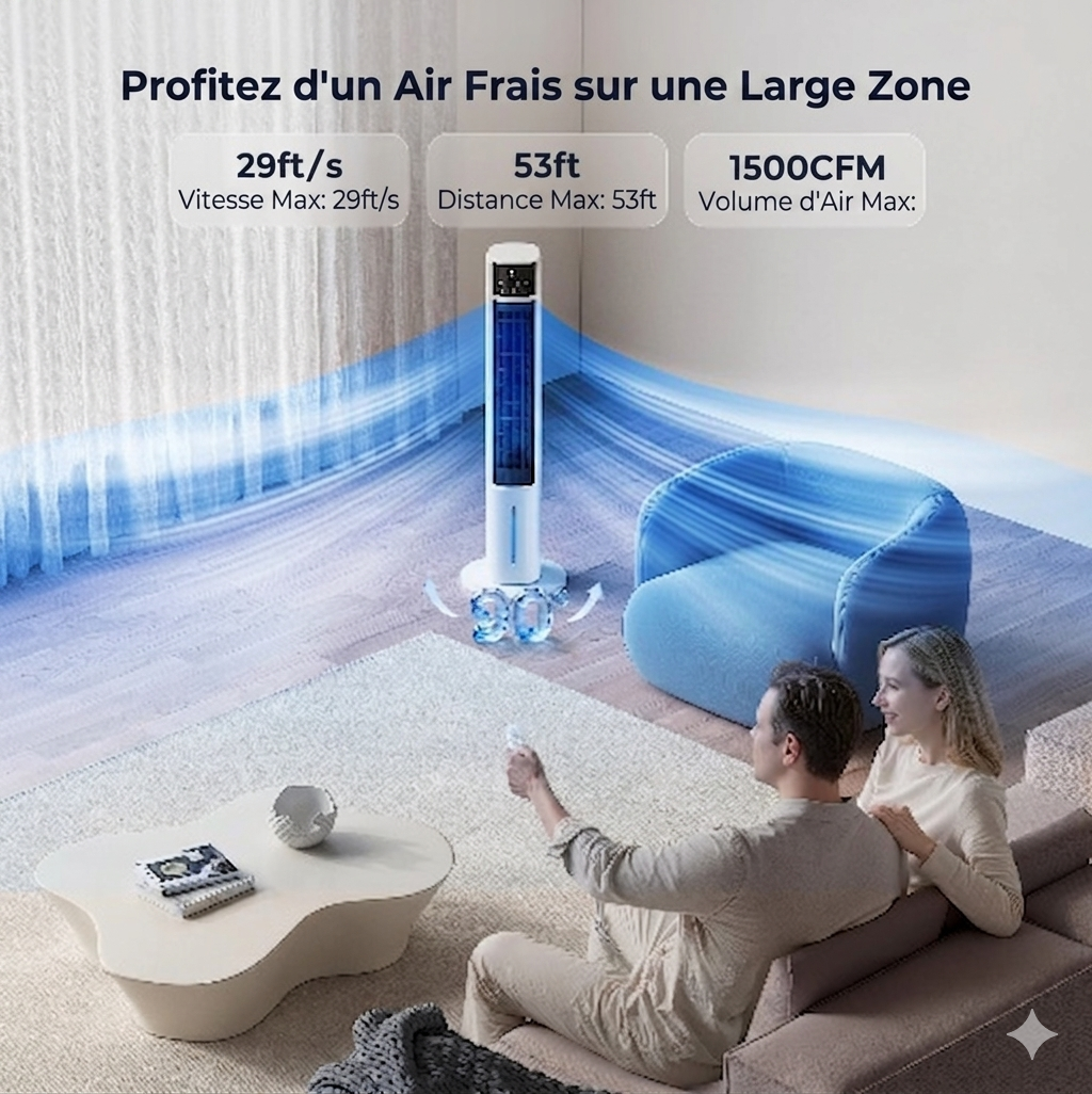 Ventilateur avec écran tactile