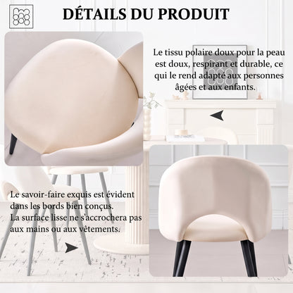 Chaises de salle à manger en velours hollandais