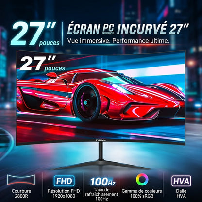 Écran 27 pouces Incurvé FHD 100Hz