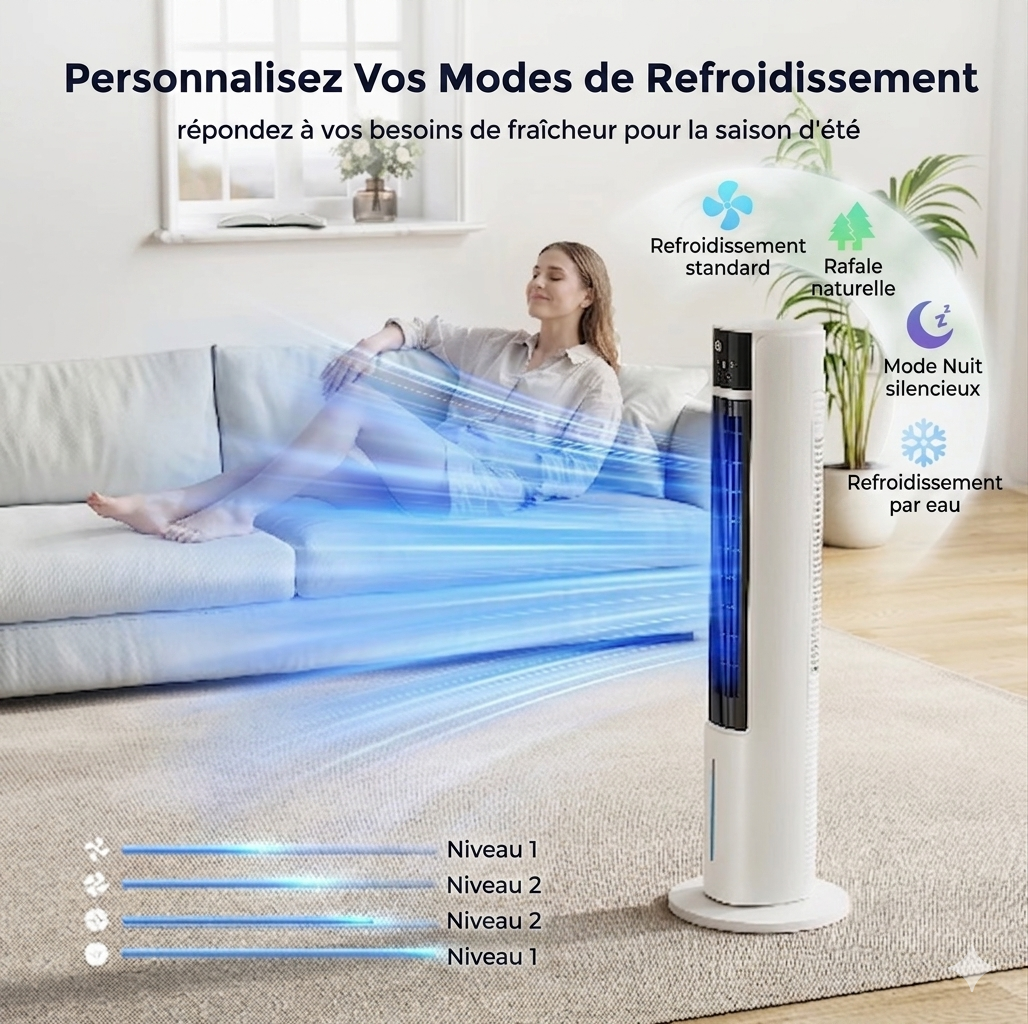 Ventilateur avec écran tactile