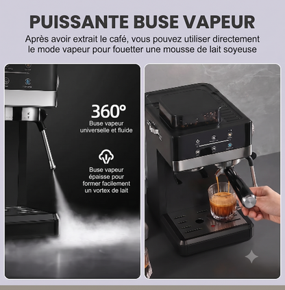 Machine à café avec moulin à grains intégré