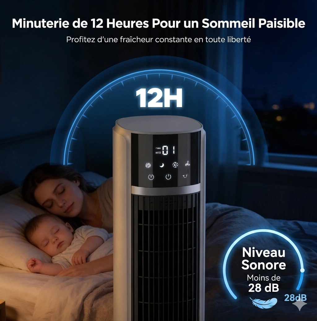Ventilateur avec écran tactile
