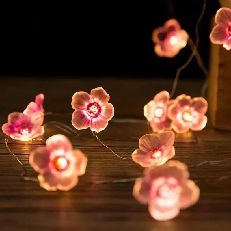 Guirlande lumineuse à 30 LED en forme de fleur