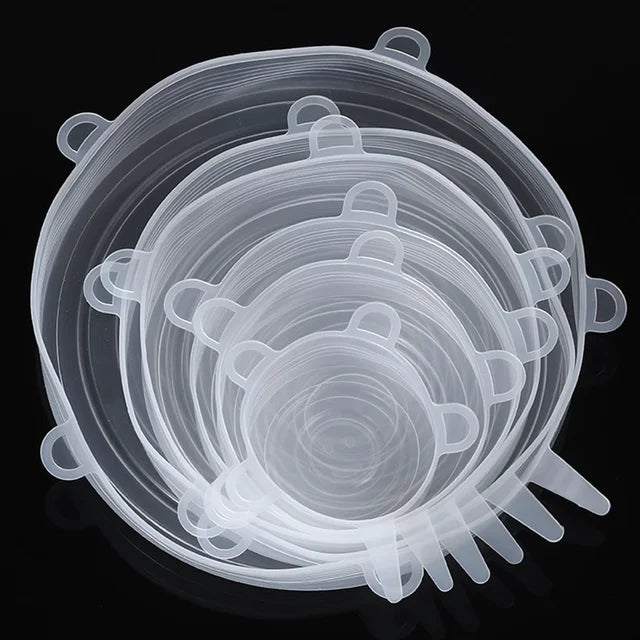 Lot de 6 Couvercles de Bol Universels en Silicone