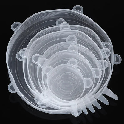 Lot de 6 Couvercles de Bol Universels en Silicone