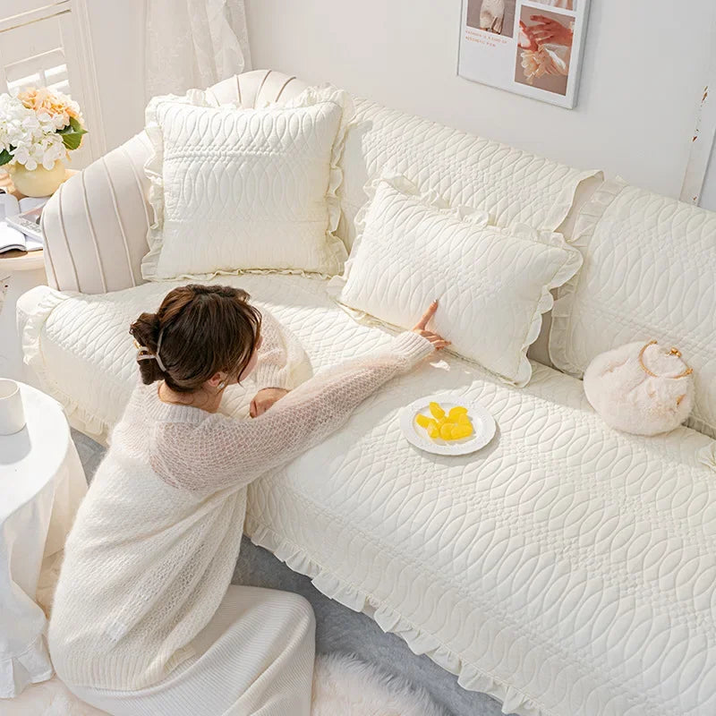 Housse de coussin de canapé en tissu antidérapant