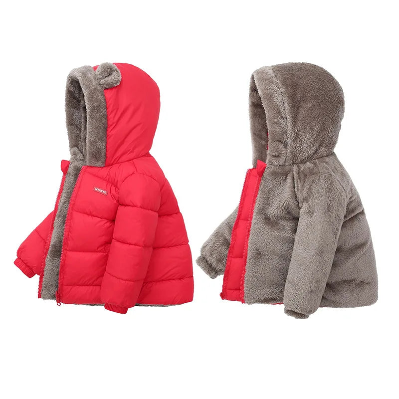 Veste à capuche polaire pour bébé