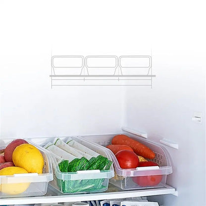 Lot de 4 boîtes de rangement transparentes pour réfrigérateur