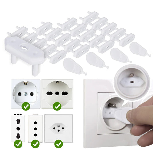 Lot de 20 protections de prise de courant universelles