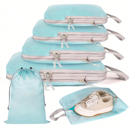 Lot de 6 sacs de rangement compressibles pour voyage