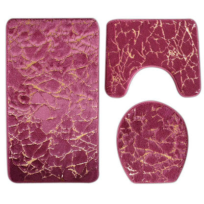 Lot de 3 Tapis de Bain Doux et Antidérapants