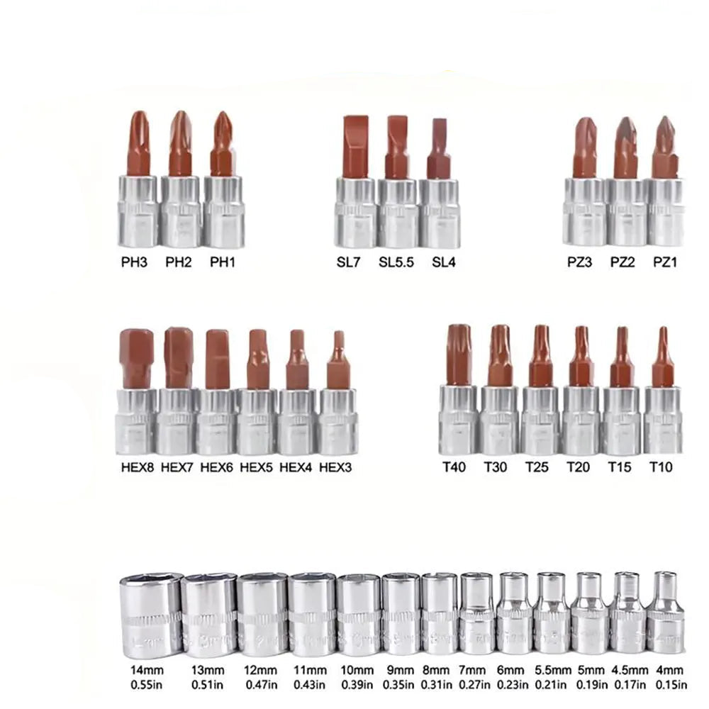 Coffret de clés à douille 216 pièces