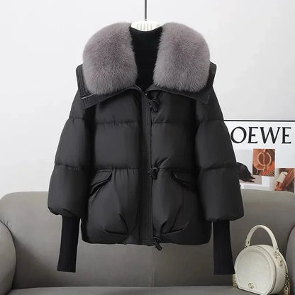Parka à col en fourrure