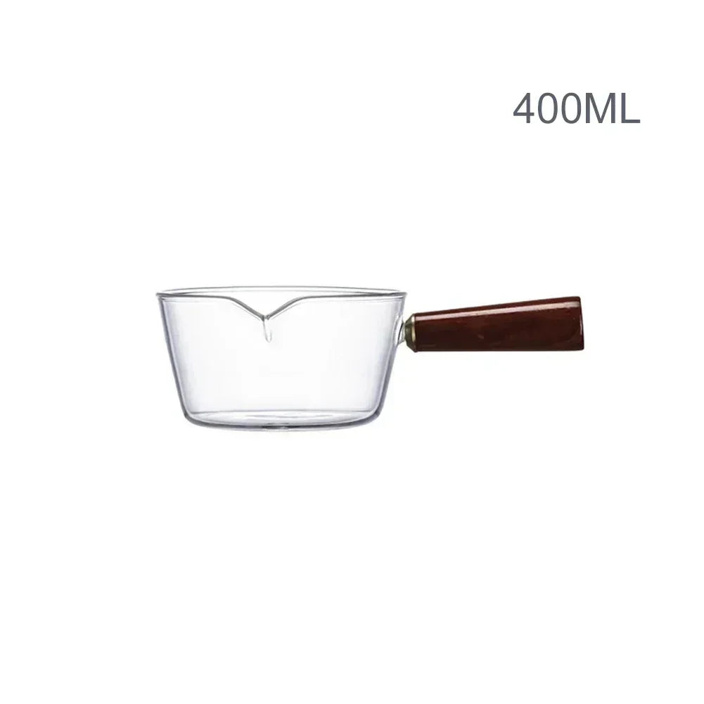 Casserole en verre transparent résistant aux hautes températures