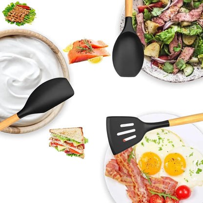 Ensemble d'ustensiles de cuisine en silicone 36 pièces