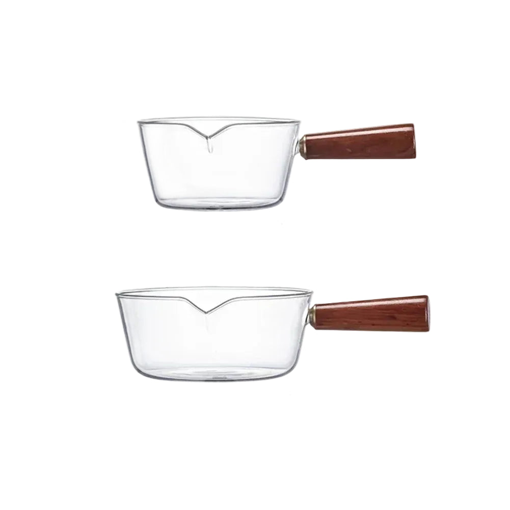 Casserole en verre transparent résistant aux hautes températures