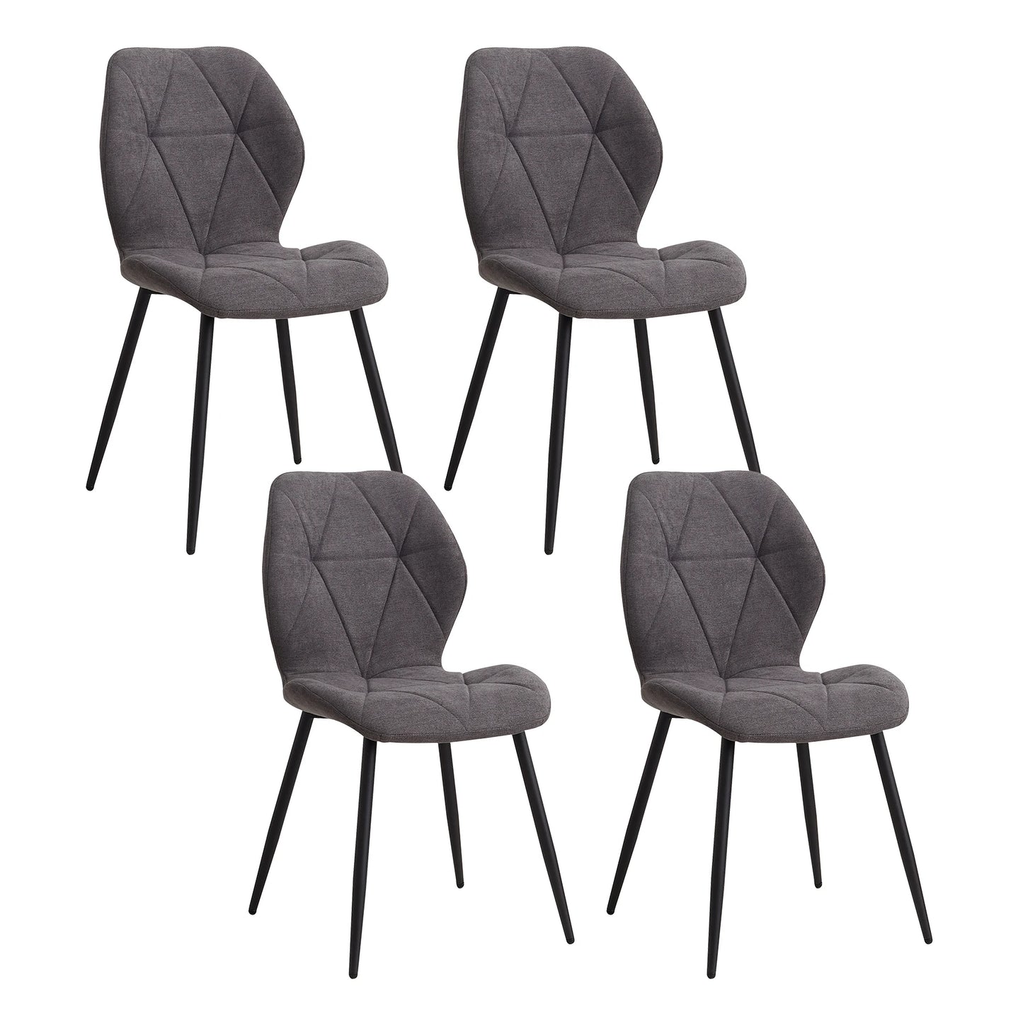 Ensemble de chaises en tissu de lin