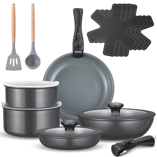 Ensemble de 7 pièces de casseroles et poêles en céramique