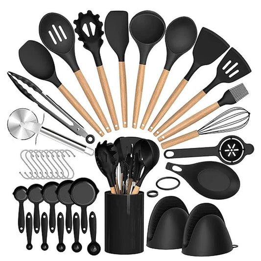 Ensemble d'ustensiles de cuisine en silicone 36 pièces