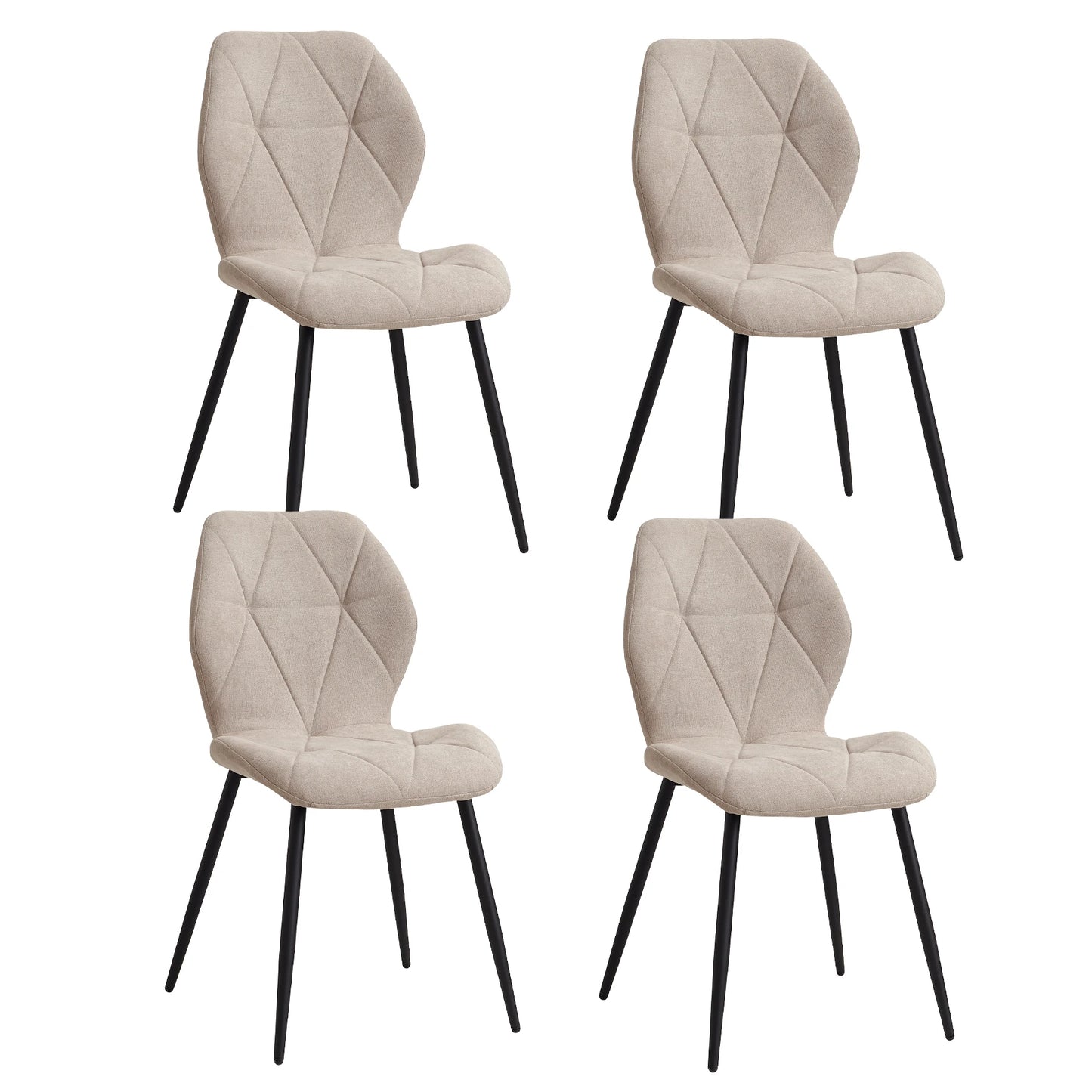 Ensemble de chaises en tissu de lin