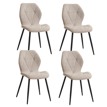 Ensemble de chaises en tissu de lin