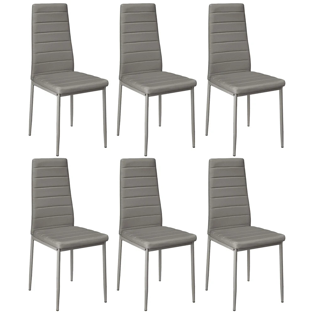 Ensemble de 6 chaises rembourrées avec dossier haut