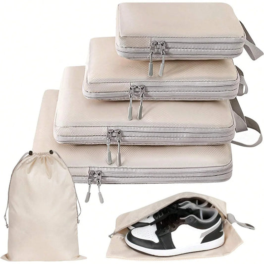 Lot de 6 sacs de rangement compressibles pour voyage
