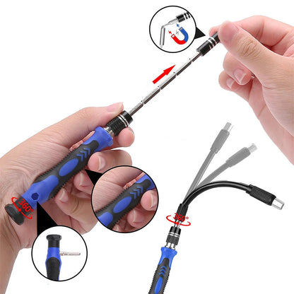 Kit de tournevis magnétique professionnel de précision 122 pièces