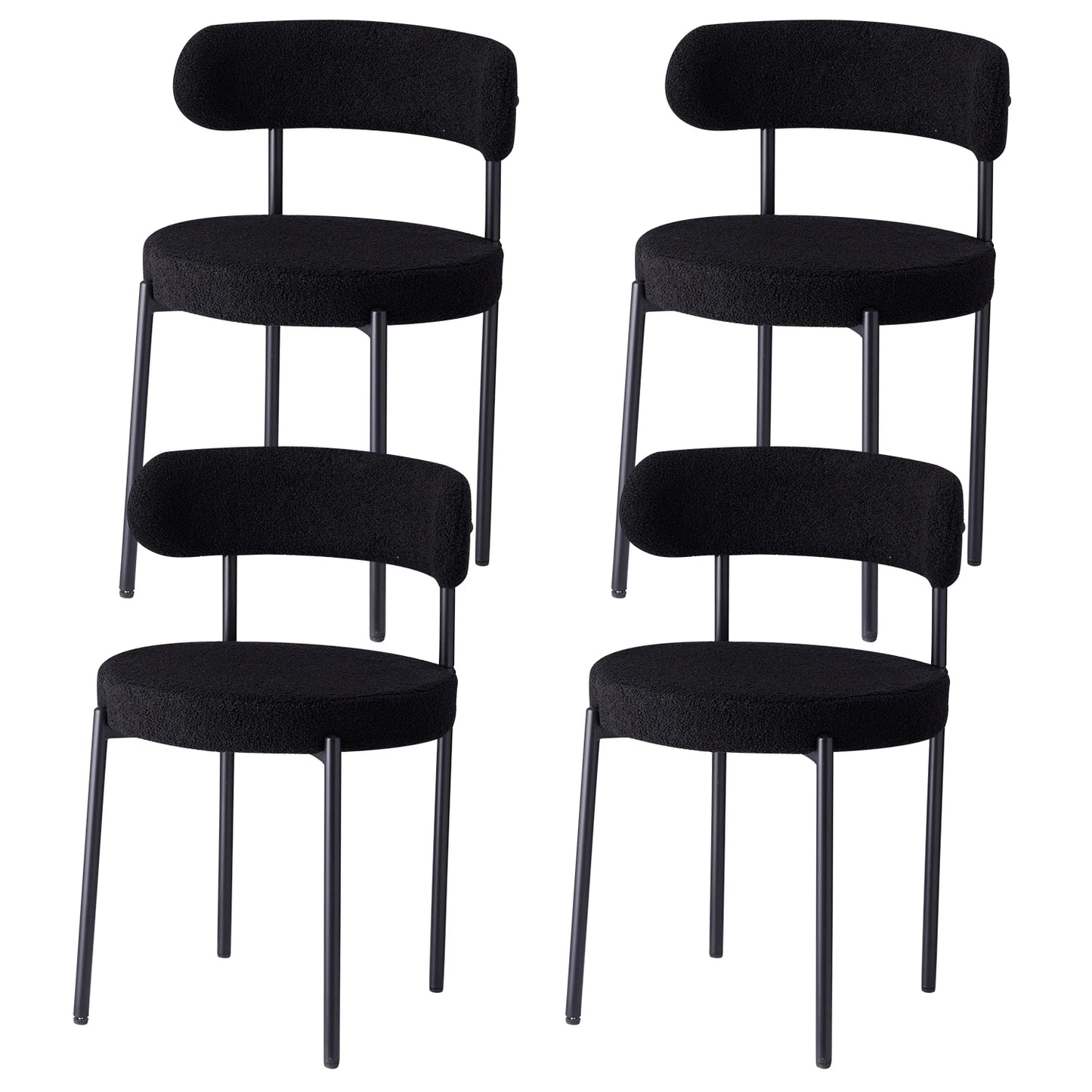 Lot de chaises de salle à manger nordique