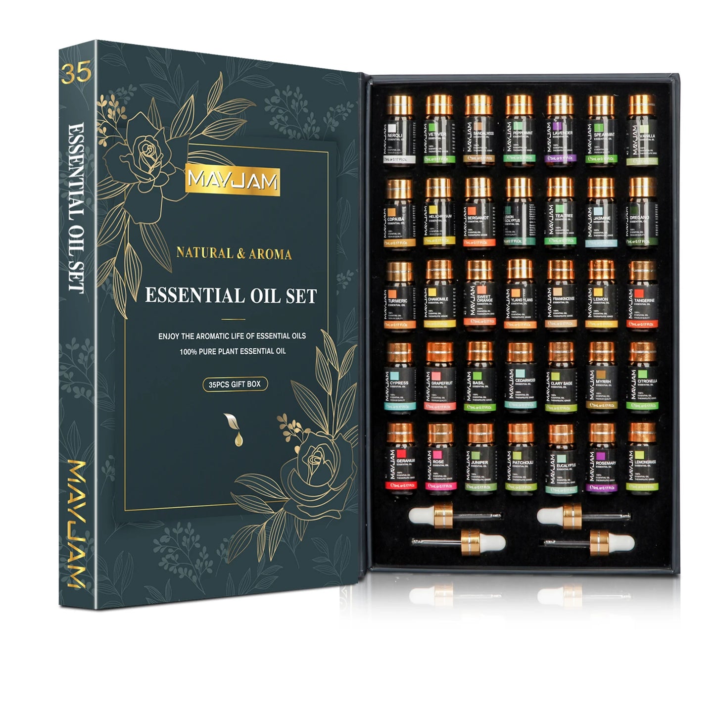 Coffret de 35 huiles essentielles pour humidificateur, diffuseur