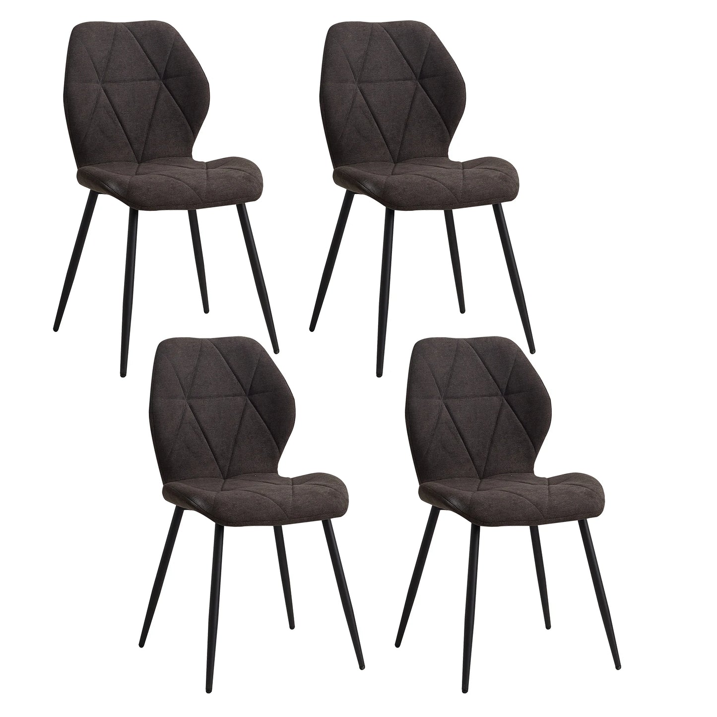 Ensemble de chaises en tissu de lin