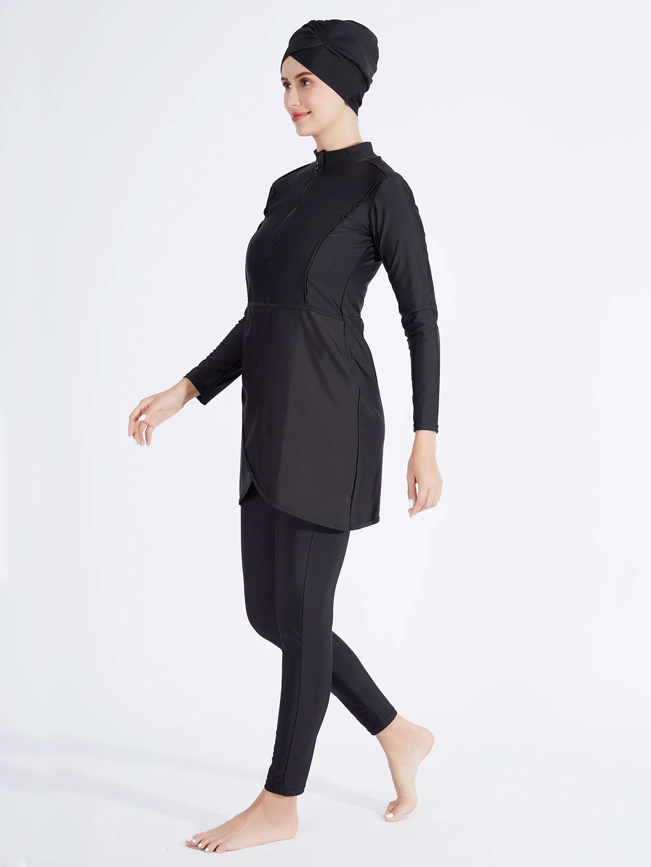 Burkini imprimé fleuri en 3 pièces