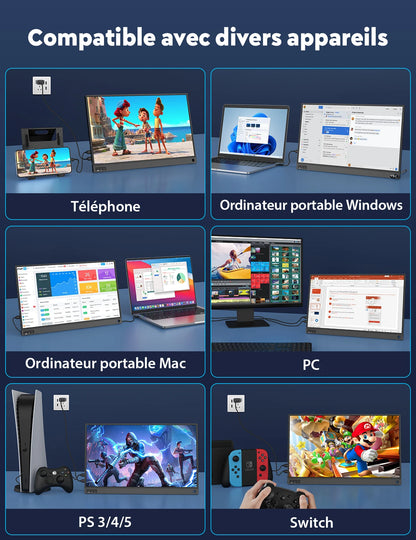 Écran Portable 21,5 Pouces 100Hz