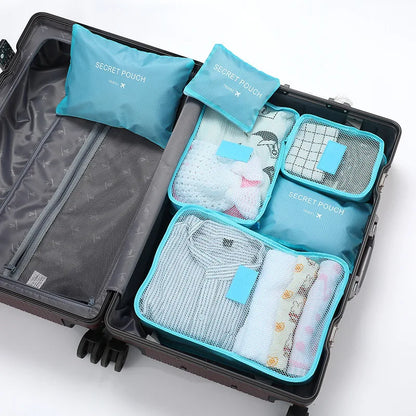 Lot de 6 sacs de rangement de voyage