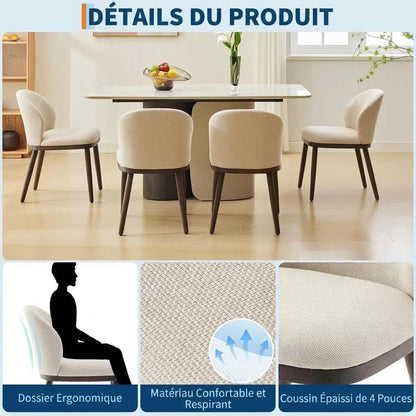 Ensemble de 6 chaises ergonomiques