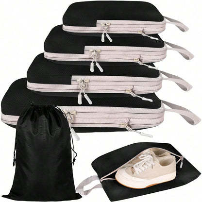 Lot de 6 sacs de rangement compressibles pour voyage