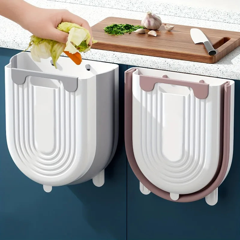 Poubelle de cuisine pliante et suspendue