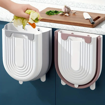 Poubelle de cuisine pliante et suspendue