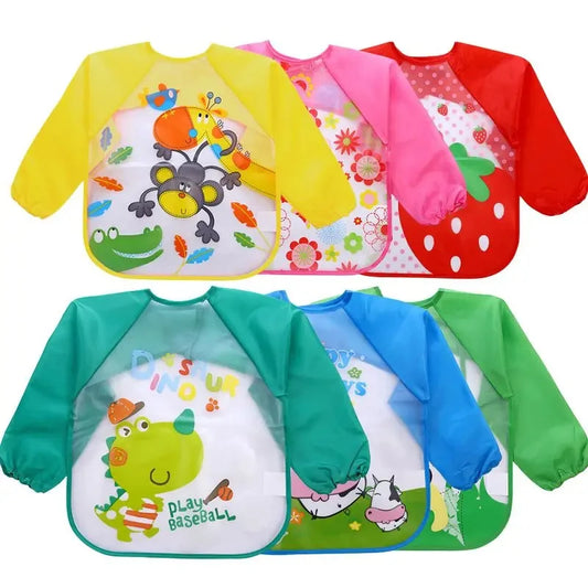 Bavoir imperméable à manches longues